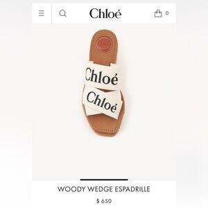Chloé Woody Wedge Espadrille